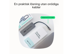 Adapter Basic HUB Greencell USB-C 4in1 (4×USB-A 3.0) – snabb överföring upp till 5 Gb/s, aluminiumhus