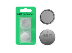 Greencell Blister 2x litiumbatteri CR2032 3V 220mAh knappcell för nyckel, klocka, fjärrkontroll, våg