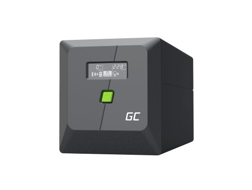 Nödströmsaggregat UPS Greencell 1000VA 600W PowerProof med LCD-skärm
