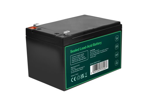Greencell AGM VRLA 12V 12Ah underhållsfri akumulator för kassa leksaker kameror (152x99x100mm)