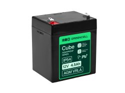 Greencell AGM VRLA 12V 4.5Ah underhållsfritt batteri för kassaregister, leksaker, kameror (90x70x106mm)