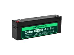 Greencell AGM VRLA 12V 2.5Ah underhållsfritt batteri för kassasystem, leksaker, kameror (178x36x66mm)