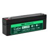 Greencell AGM VRLA 12V 2.5Ah underhållsfritt batteri för kassasystem, leksaker, kameror (178x36x66mm)