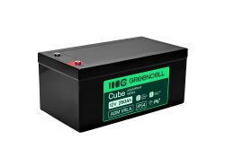 Greencell AGM VRLA 12V 250Ah underhållsfri batteri för båtar, fotovoltaik, solpaneler (520x268x225mm)