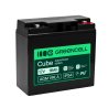 Greencell AGM VRLA 12V 18Ah underhållsfritt batteri för kassaapparat, leksaker, kameror (181x77x167mm)