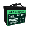 Green Cell CUBE AGM IP54 12V 55Ah batteri VRLA blybatteri Unbemann fiskeskärare båtskoter gräsklippare gräsklippare