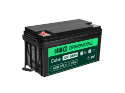 Green Cell ® AGM 12V 65Ah batteri VRLA blybatteri Unbemann fiskeskärare båtskoter gräsklippare gräsklippare