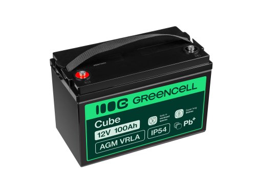 Green Cell ® AGM 12V 100Ah batteri VRLA blybatteri Unbemann fiskeskärare båtskoter gräsklippare gräsklippare