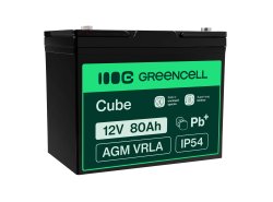 Green Cell ® AGM 12V 80Ah batteri VRLA blybatteri Unbemann fiskeskärare båtskoter gräsklippare gräsklippare