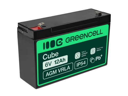 Green Cell ® AGM 6V 12Ah batteri VRLA blybatterileksaker elektriska leksaker larmar barnfordon