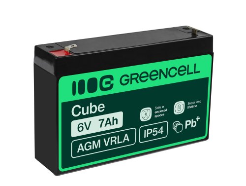 Green Cell ® AGM 6V 7Ah batteri VRLA blybatterileksaker elektriska leksaker larmar barnfordon