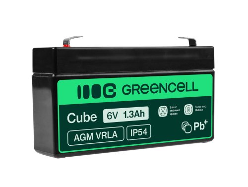 Green Cell ® AGM 6V 1.3Ah batteri VRLA blybatterileksaker elektriska leksaker larmar barnfordon