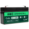 Green Cell ® AGM 6V 1.3Ah batteri VRLA blybatterileksaker elektriska leksaker larmar barnfordon