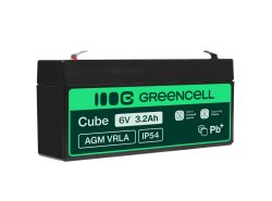 Green Cell ® AGM 6V 3.2Ah batteri VRLA blybatterileksaker elektriska leksaker larmar barnfordon