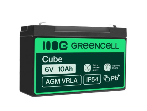 Green Cell ® AGM 6V 10Ah batteri VRLA blybatterileksaker elektriska leksaker larmar barnfordon