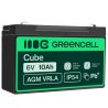 Green Cell ® AGM 6V 10Ah batteri VRLA blybatterileksaker elektriska leksaker larmar barnfordon