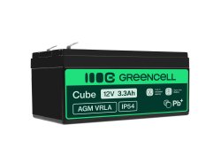 Green Cell ® AGM 12V 3.3Ah batteri VRLA blybatterileksaker elektriska leksaker larmar barnfordon