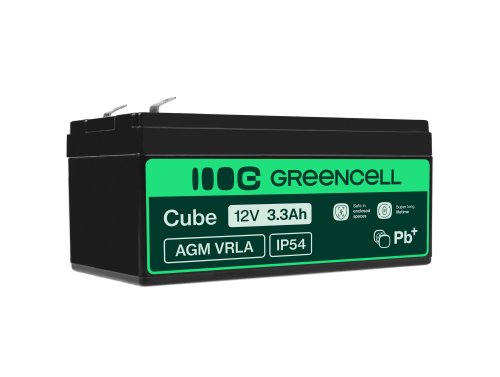 Green Cell ® AGM 12V 3.3Ah batteri VRLA blybatterileksaker elektriska leksaker larmar barnfordon