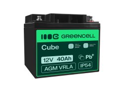Green Cell ® AGM 12V 40Ah batteri VRLA blybatteri Unbemann Caravan fotovoltaisk rullstol solbatteri
