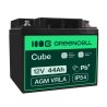 Green Cell ® AGM 12V 44Ah batteri VRLA blybatteri Unbemann fiskeskärare båtskoter gräsklippare gräsklippare