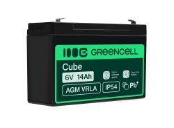 Green Cell ® AGM 6V 14Ah batteri VRLA blybatteri Unbemann fiskeskärare båtskoter gräsklippare gräsklippare