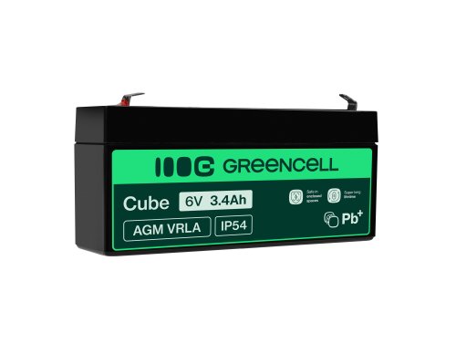 Green Cell ® AGM 6V 3.4Ah batteri VRLA blybatterileksaker elektriska leksaker larmar barnfordon