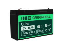 Green Cell ® AGM 6V 15Ah batteri VRLA blybatterileksaker elektriska leksaker larmar barnfordon