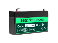 Green Cell ® AGM 6V 1.2Ah batteri VRLA blybatterileksaker elektriska leksaker larmar barnfordon