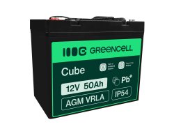 Green Cell ® AGM 12V 50Ah batteri VRLA blybatteri Unbemann fiskeskärare båtskoter gräsklippare gräsklippare