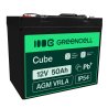 Green Cell ® AGM 12V 50Ah batteri VRLA blybatteri Unbemann fiskeskärare båtskoter gräsklippare gräsklippare