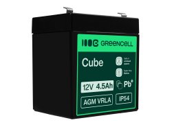Green Cell ® AGM 12V 4,5Ah batteri VRLA blybatteri Unbemann UPS UPS system UPS system backup batteri