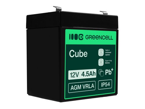 Green Cell ® AGM 12V 4,5Ah batteri VRLA blybatteri Unbemann UPS UPS system UPS system backup batteri