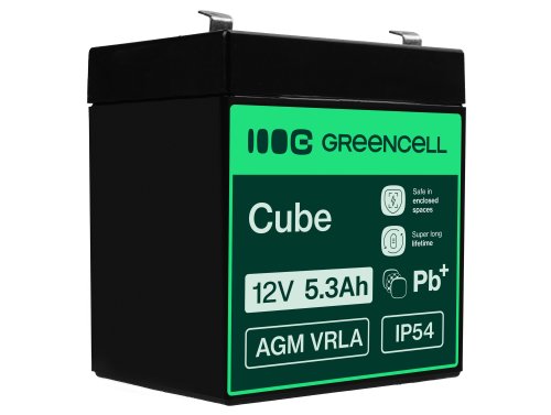 Green Cell ® AGM 12V 5.3Ah batteri VRLA blybatterileksaker elektriska leksaker larmar barnfordon