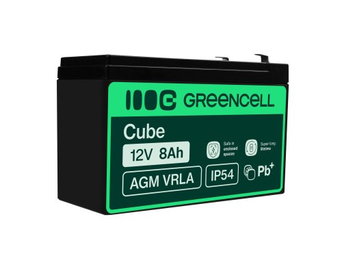 Green Cell ® AGM 12V 8Ah batteri VRLA blybatteri Unbemann UPS UPS system UPS system backup batteri
