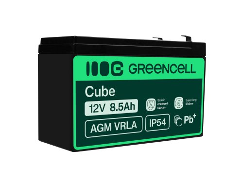Green Cell ® AGM 12V 8.5Ah batteri VRLA blybatterileksaker elektriska leksaker larmar barnfordon