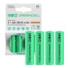 4x Ackumulatorer AA R6 2600mAh Ni-MH laddningsbara Batterier Green Cell