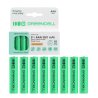 8x Ackumulatorer AAA R3 950mAh Ni-MH laddningsbara Batterier Green Cell