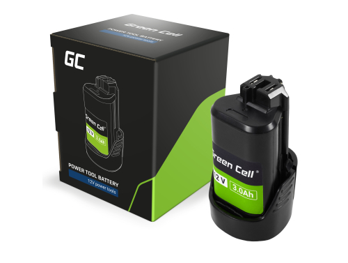 Green Cell-batteri (12V 3Ah Li-Ion) för Bosch GBA 12V elverktyg ersättningsbatteri GBA1600A00X79
