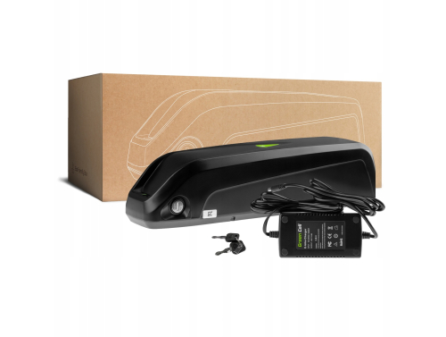 Green Cell Batteri för Elcykel 36V 14.5Ah 522Wh Down Tube Ebike EC5 till Ancheer, Samebike, Fafreesmed Laddare